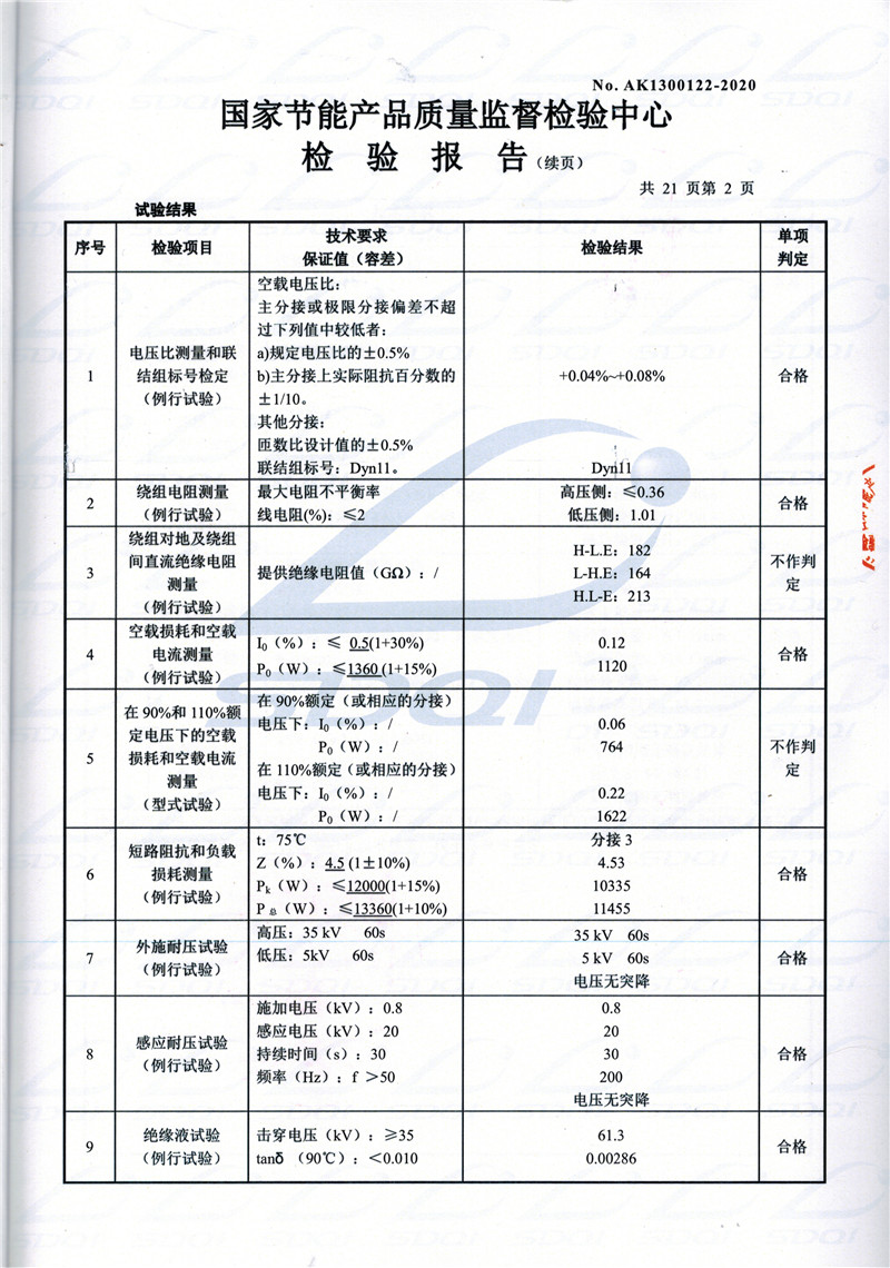 高低压试验报告-S11-1250阜新阜新阜新油浸式变压器-2.jpg